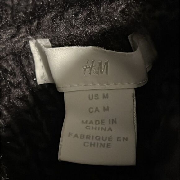 H&M Dark Charcoal Grey almost Black Turtleneck Sweater Size M - Picture 8 of 9